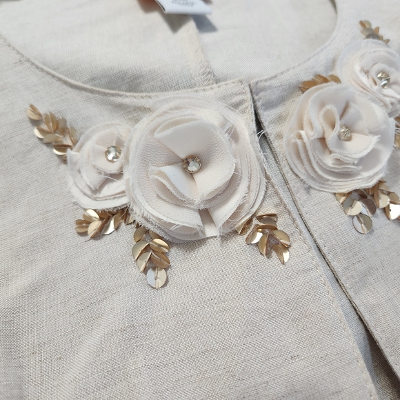 Ruby Rd. Cream Linen Blend Top - Picture 5 of 9